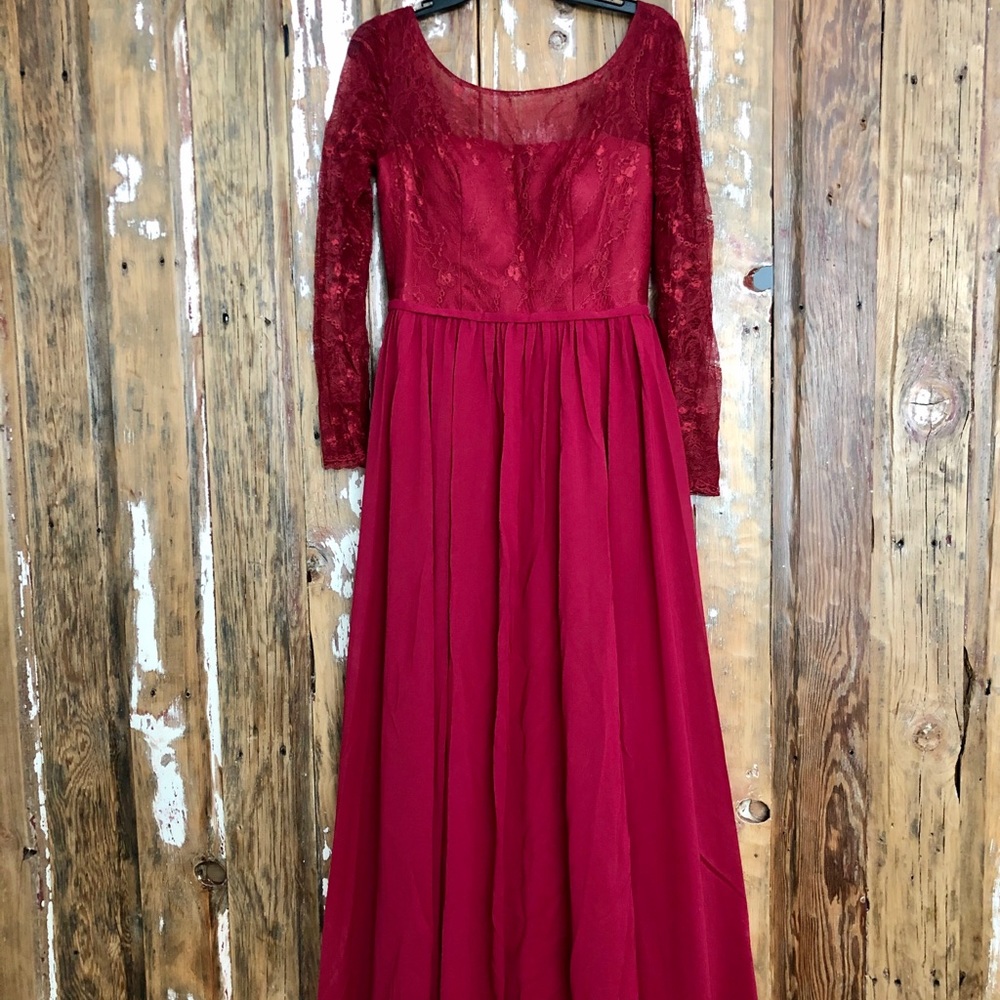 Burgundy dress